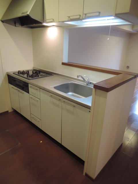 エスペランサ学芸大のキッチン|★グリル付きガス３口カウンターキッチン★