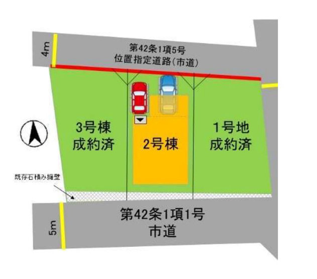 【区画図】 | 福岡市中央区笹丘1丁目3期　1号棟（全3棟）【仲介手数料無料・0円】 | 区画図です。2号棟