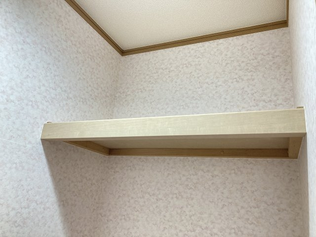 セレーザ鶴田の収納|トイレにあるちょっとした棚も収納に助かりますね。
