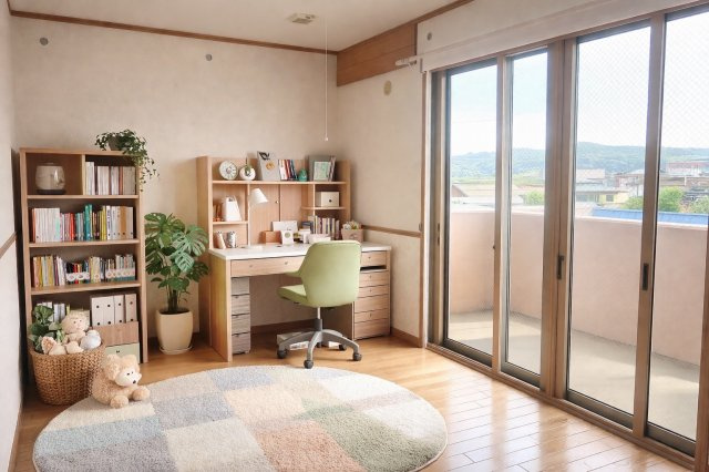 セレーザ鶴田の内装|洋間（子供部屋）：CG加工による家具設置イメージ