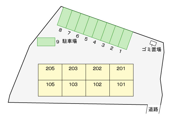 サンパティークの駐車場|駐車場