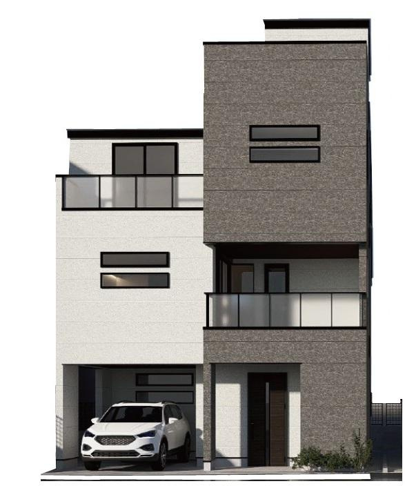 品川区西大井１丁目　新築分譲住宅の外観パース