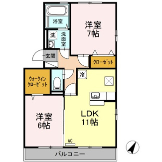 【間取り】 | リバブル北高下A棟