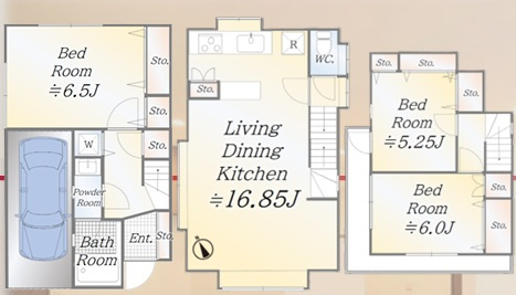 桜1丁目・中古戸建の間取り
