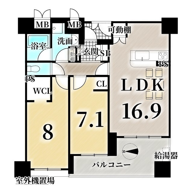 レフィナード嵐山の間取り