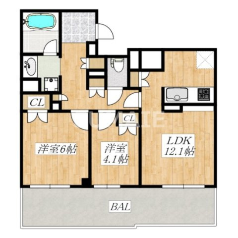 ドゥーエ大宮の間取り|間取図