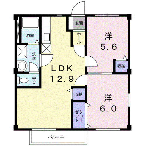ニュ－シティ黒木の間取り|間取図