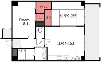 【間取り】 | ハイシュタイン堀江