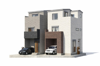 【外観パース】 | 下京区梅小路高畑町　建築条件付 | 《外観イメージパース》
実際の色味や材質とは異なる場合がございます。