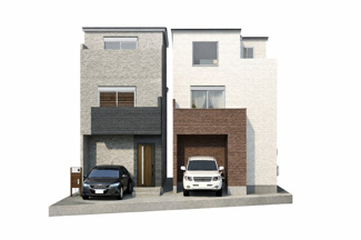 【外観パース】 | 下京区梅小路高畑町　建築条件付 | 《外観イメージパース》
実際の色味や材質とは異なる場合がございます。