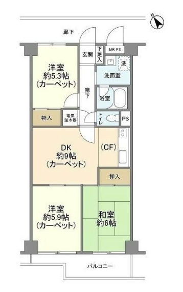 武蔵野市中町３丁目の賃貸マンション