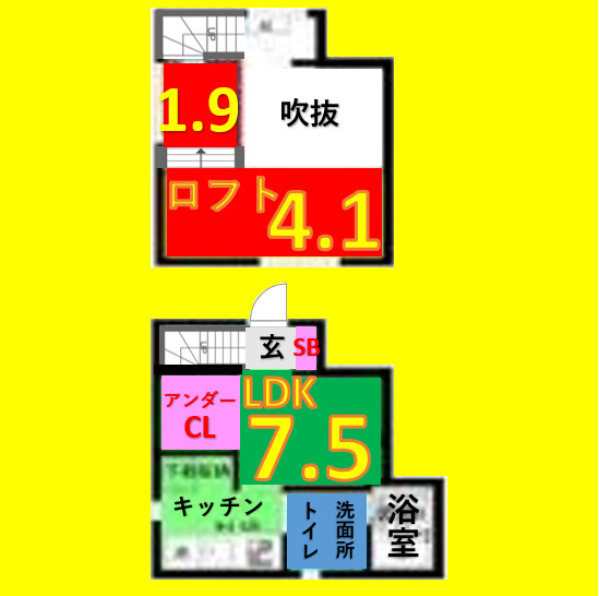 ACCOMMO岩塚(アコモ岩塚)　名古屋市賃貸　仲介手数料無料の間取り