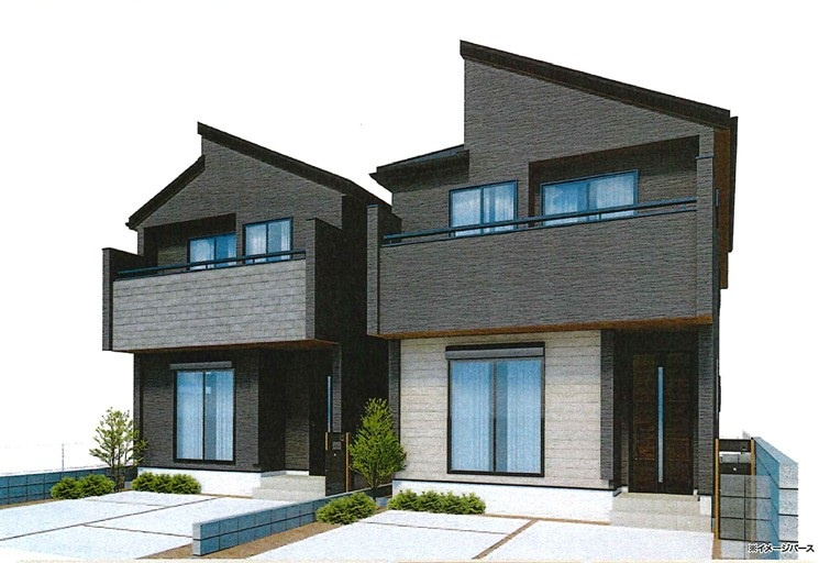 埼玉県新座市新堀1丁目　新築一戸建　西武池袋線　清瀬の外観パース