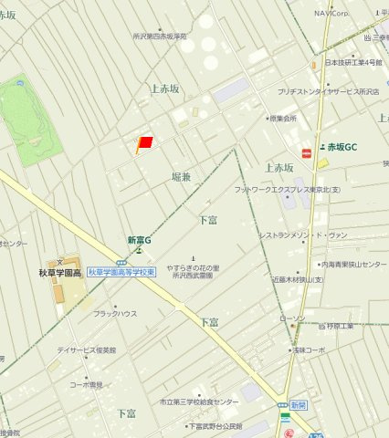 【弊社専任】狭山市堀兼　中古戸建　東南角地　駐車２台可の地図