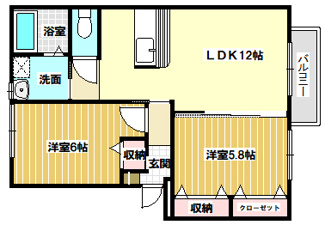 【間取り】 | コリーヌ石喜