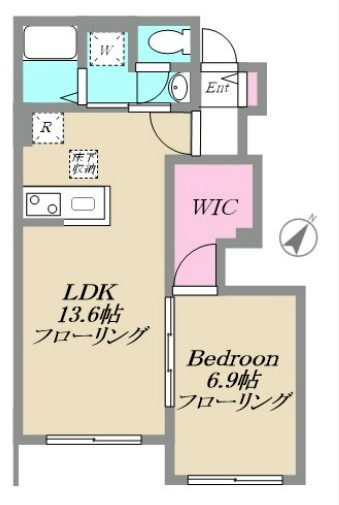 町田市三輪町のアパートの間取り