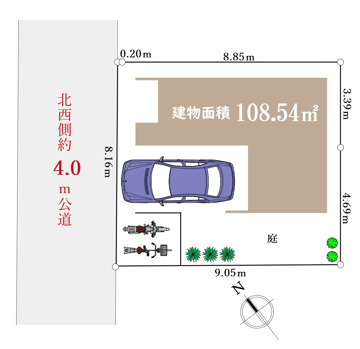 朝霞市栄町2丁目 限定1棟の区画図|ストレージルーム、WIC×2、2面バルコニー、ビルトインガレージ、サイクルスペース、お庭付