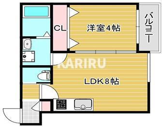 セレニティ勝山北の間取り