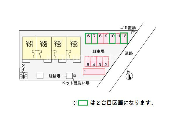 メゾンフランＦの区画図