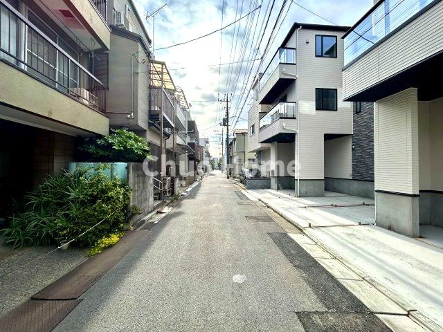 江戸川区平井7丁目新築分譲住宅の前面道路含む現地写真|全面道路