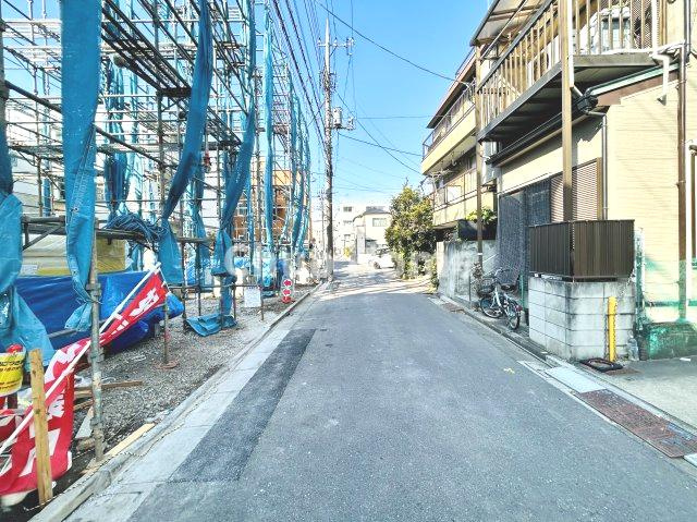 江戸川区平井7丁目新築分譲住宅の前面道路含む現地写真|全面道路