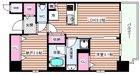 【間取り】 | スプランディッド新大阪Ⅷ