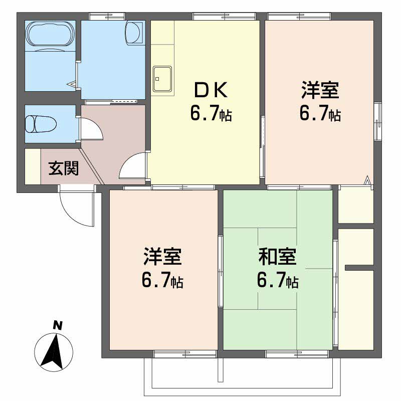 シャーメゾンにっしんの間取り