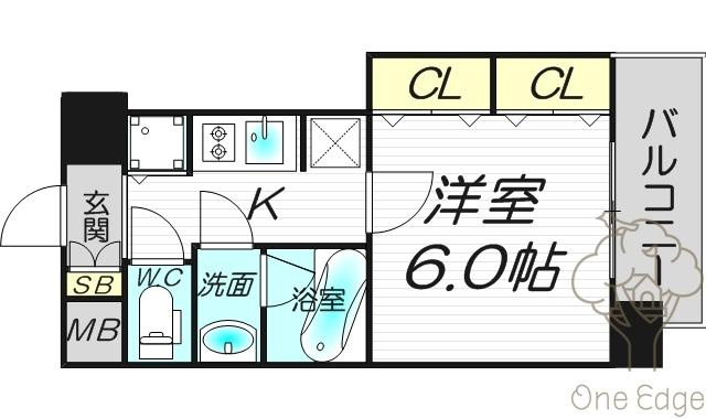 アクアプレイス梅田Ⅲの間取り