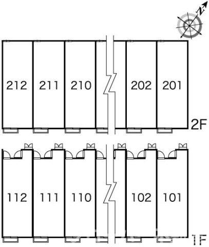 レオパレスハッピネスⅡの区画図