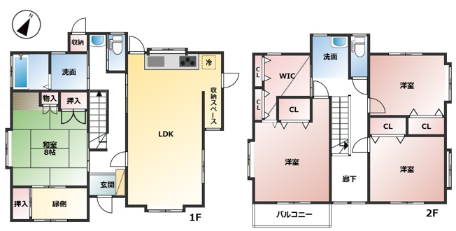 【間取り】 | 大野城市白木原4丁目戸建 | 4LDK+WIC