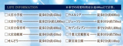【周辺】 | グラファーレ千葉市若葉区北大宮台３期