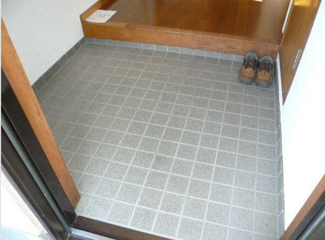 天神町明星パレスの玄関