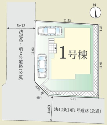 【区画図】 | 海老名市東柏ケ谷4期 新築戸建 全1棟