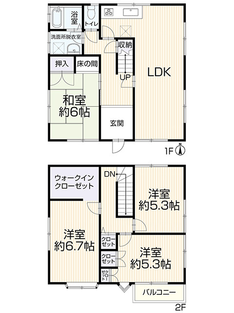 リフォーム　中古戸建　瑞穂市別府　平成3年築の間取り