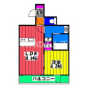 【間取り】 | メゾン・ド・リエール博多の間取り