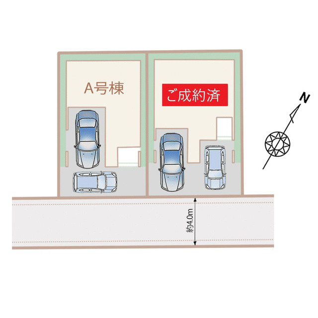 北番町２期A号棟の区画図