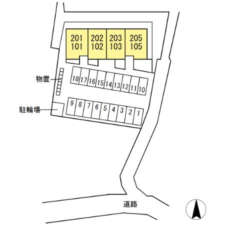 ピソ マロニエ　Ｃの区画図