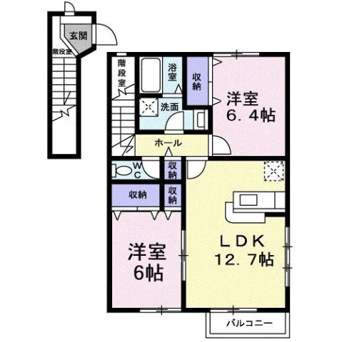 サンライズ川原　Ｃの間取り