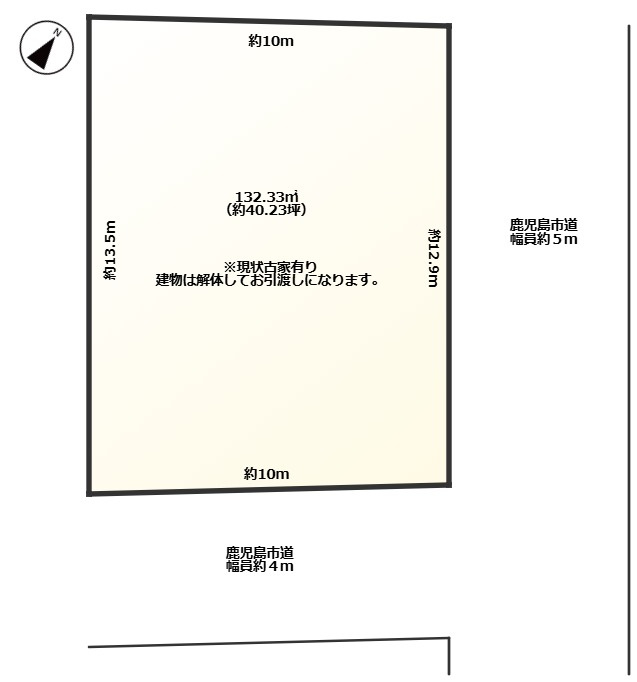宇宿５丁目(39.92坪)売土地の画像