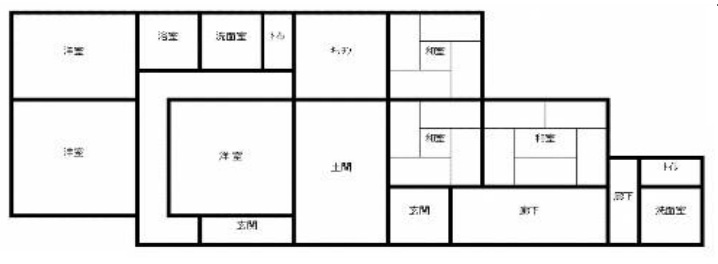 【中古戸建】桐生市梅田町1丁目の間取り|■間取り図｜敷地面積：925.25㎡（約279.88坪）建物面積：145.13㎡（約43.90坪）