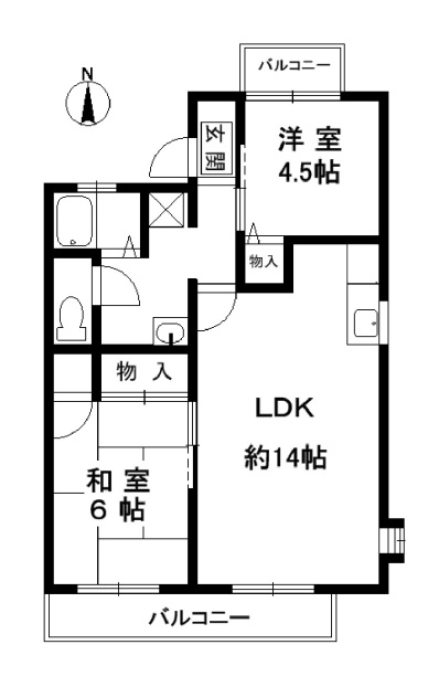 アルカディア真上台A棟の間取り