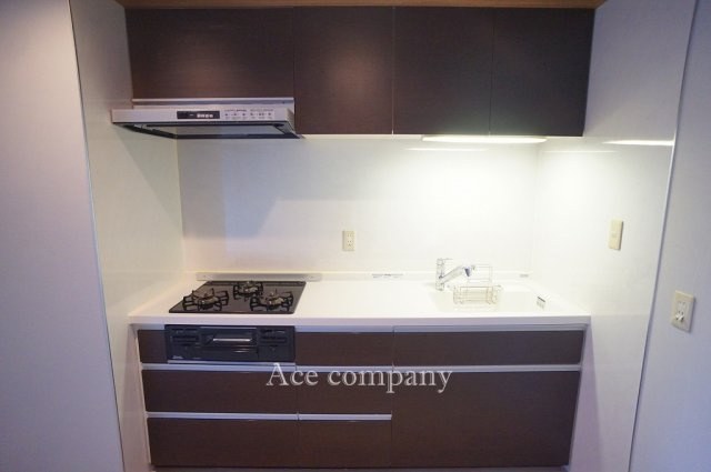 【キッチン】 | 久宝寺グリーンマンション | 【システムキッチン☆3口ガスコンロ☆】