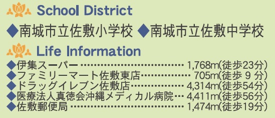南城市佐敷冨祖崎　第7（全4棟）1号棟の周辺|周辺♪