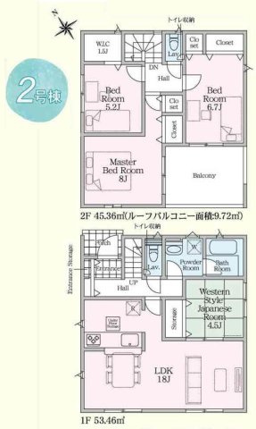 【Cradle garden】宇都宮市野沢町 第4 全4棟の間取り|〇2号棟〇
4LDK+WIC+カースペース2台
