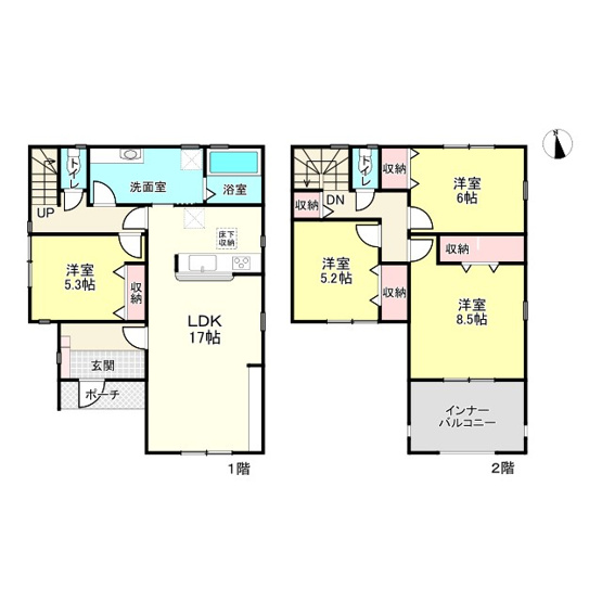 【間取り】 | 姫路市伊伝居2期/全2棟