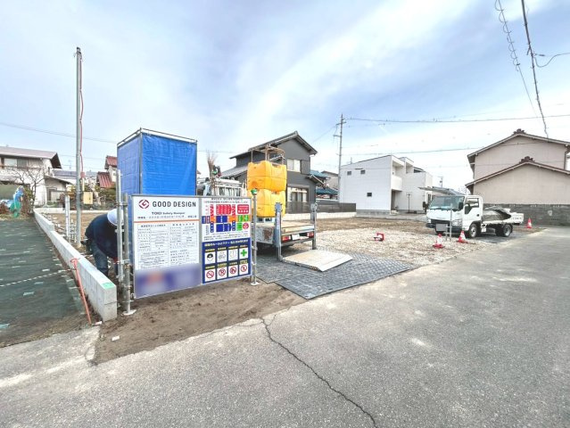 ブルーミングガーデン　一宮市木曽川町黒田北宿二の切　全2区画分譲の外観|「現地（2026年2月24日）撮影」　　
■全体写真　
■ヤマダ不動産　株式会社リライフ　
