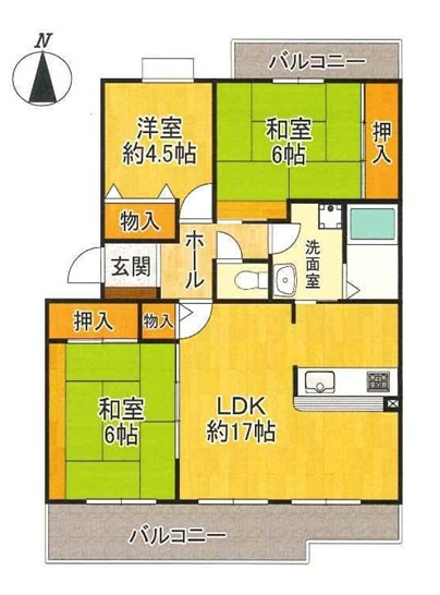 【間取り】 | 津々山台第二住宅6号棟