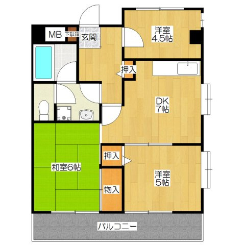 クレール市川の間取り