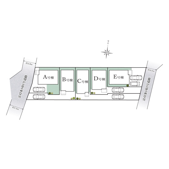 【区画図】 | 青く澄み渡った綺麗な空と、陽の光をたっぷりと受ける、そんな新築住宅で新生活をスタートしてみませんか？見学・ご相談等、ミライズホーム(株)までお気軽にご連絡下さい。