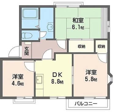【間取り】 | オークヒルＡ